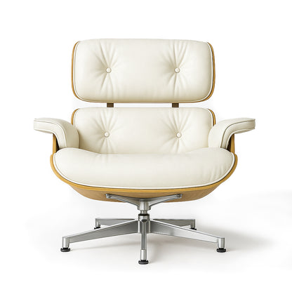Eames Premium Leather Lounge Chair & Ottoman
