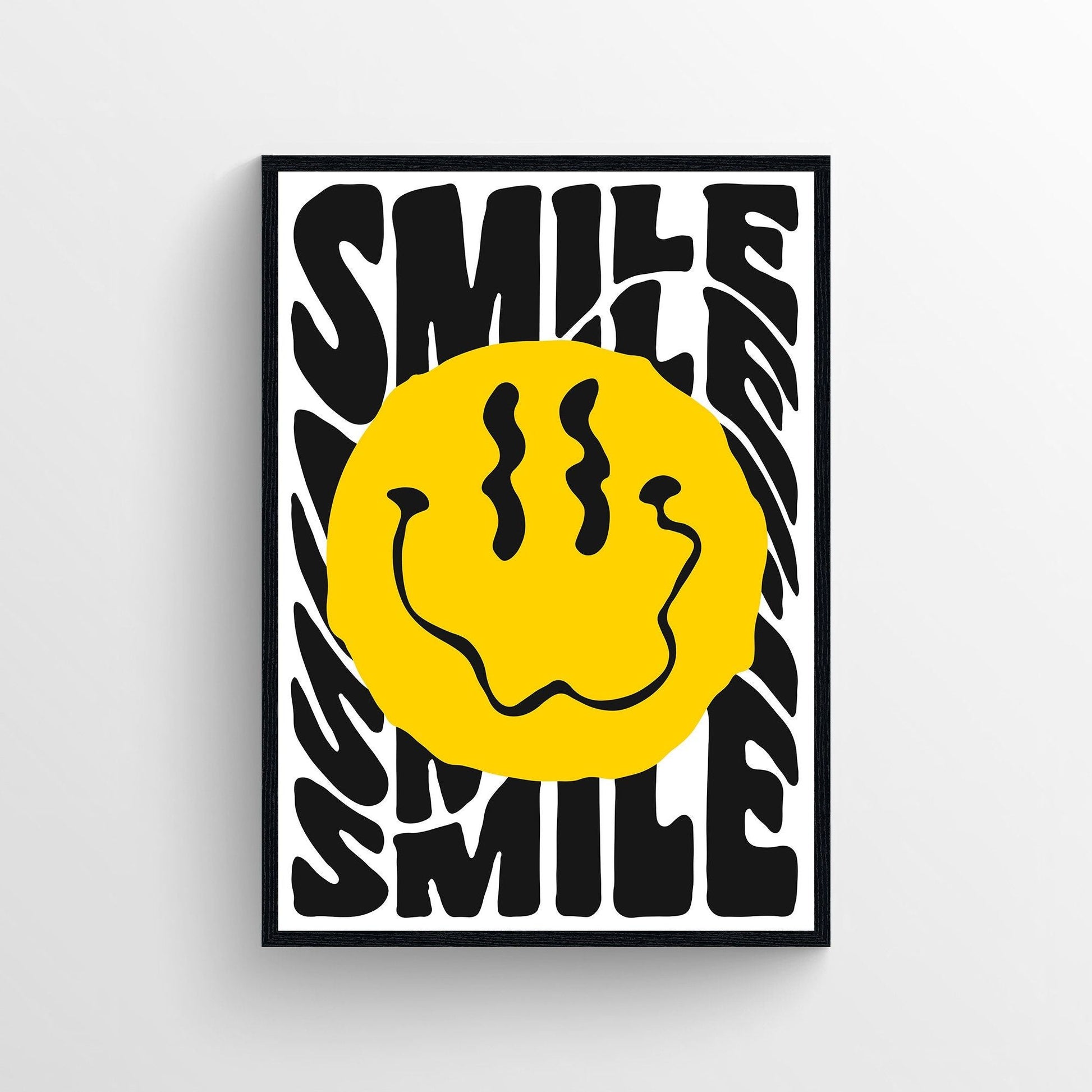 Techno Rave Smiley Face Poster